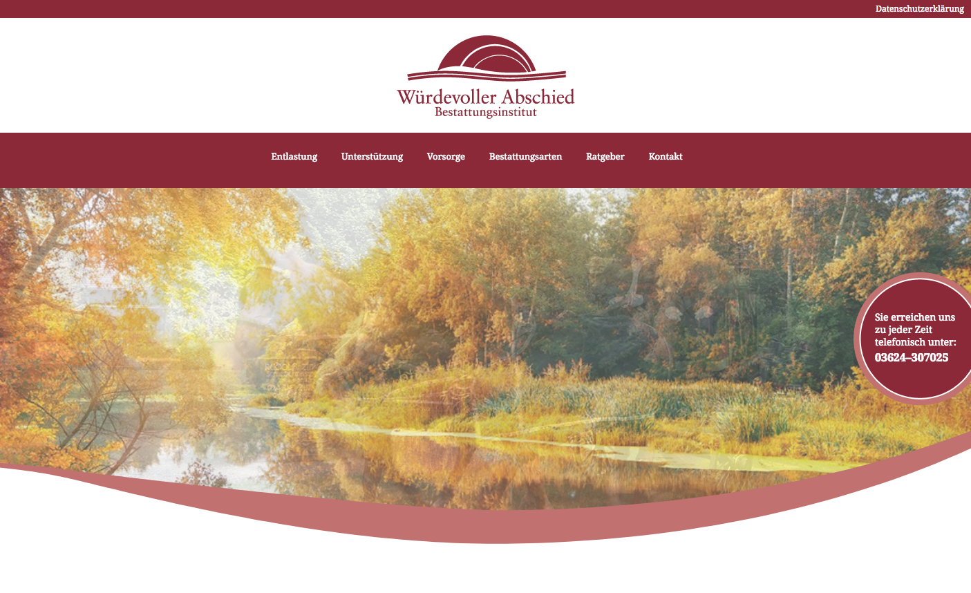 Webseite Würdevoller Abschied