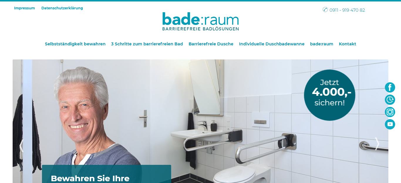 Genießen Sie ein Bad ohne Hindernisse.