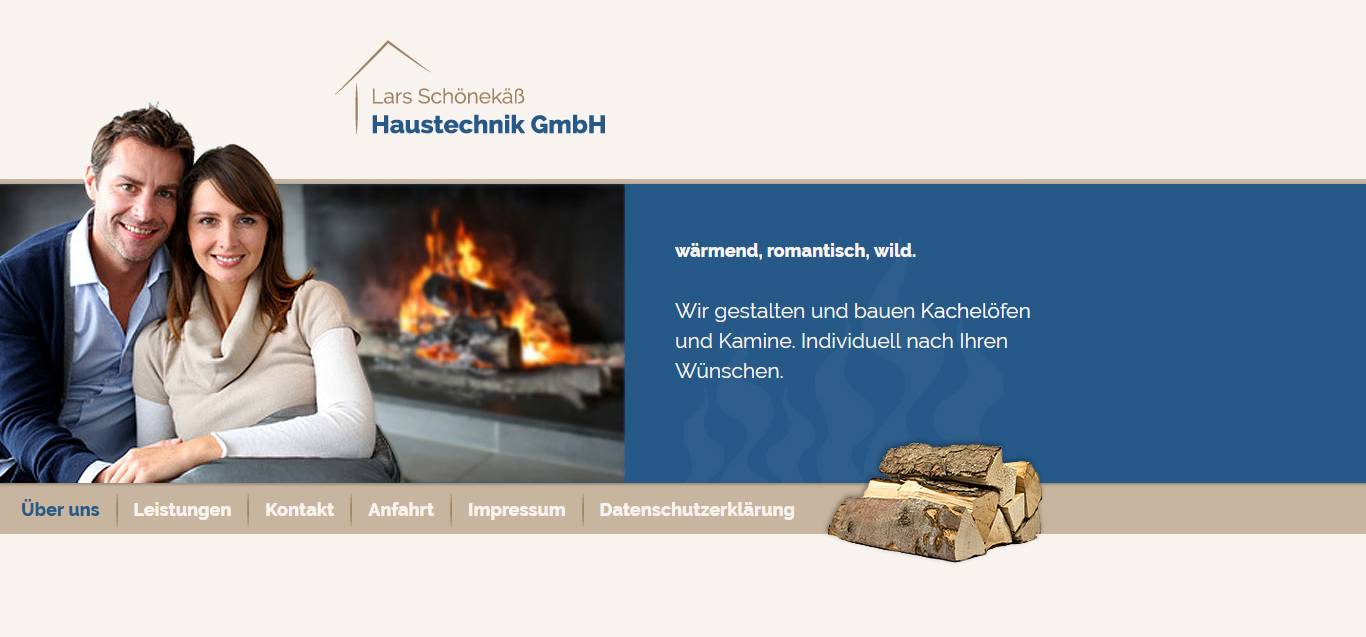 Screenshot der Homepage von Lars Schönekäß Haustechnik GmbH